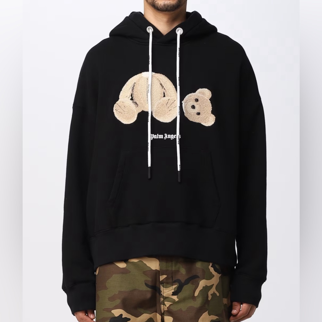 Men Or Women Palm Angels Bear Hoodie Black